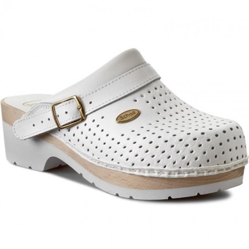 Scholl Clog SuperComfort klapki medyczne [białe] średnia szerokość, tęgość G