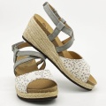 Sandały Scholla Pauline F26118 1029 szary/biały, tęgość F