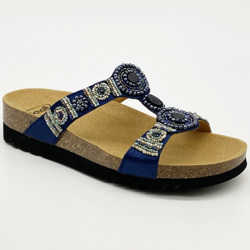 Zdrowotne Scholl klapki New Bogota F26607 1018 (dk blue) F