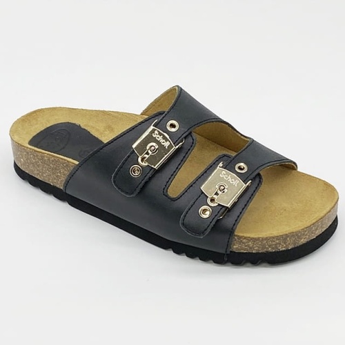 Skórzane klapki Scholl Iconic Alba F29992 czarne, E-F-G