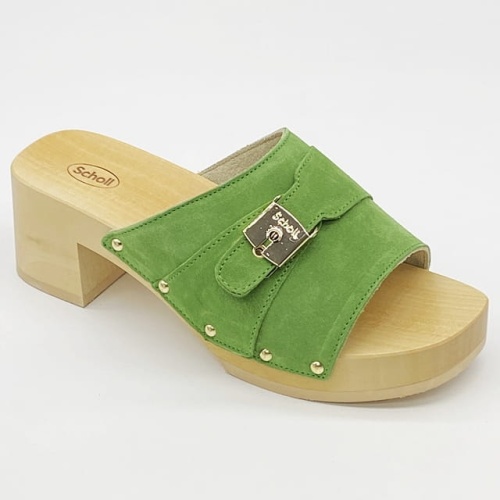 Drewniane klapki Scholl Pescura Sarah Greeen F29980-1028, tęgość E-F-G