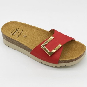 Klapki Monterey Mule Scholl  F29842 czerwone, tęgośc F-G