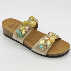 KLAPKI SCHOLL Palau 2 Straps beżowe, TĘGOŚĆ E-F-G