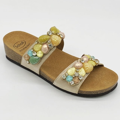 KLAPKI SCHOLL Palau 2 Straps beżowe, TĘGOŚĆ E-F-G