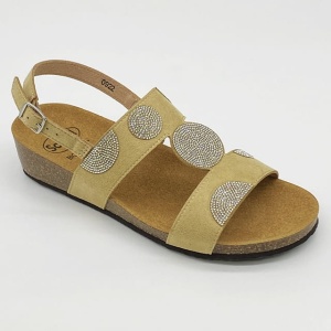 DUBAI Scholl sandały  beżowe, TĘGOŚĆ F