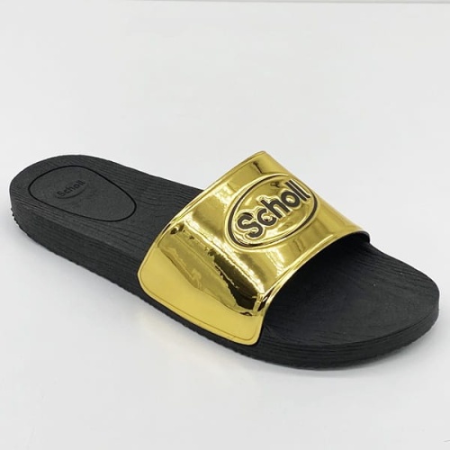 Scholl Wow F29959 (złote) klapki basenowe, tęgość F 