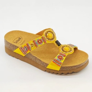 Klapki Scholl New Bogota MF26607 (yellow) tęgość G