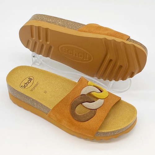 Komfortowe klapki Scholl Arenal MF31333 (brąz) tęgość G