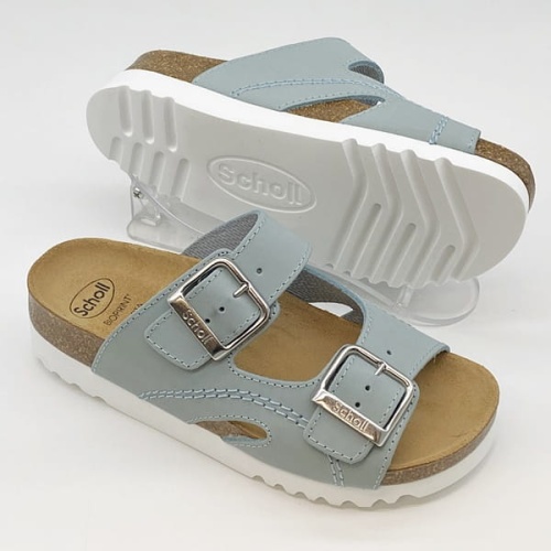 Scholl klapki Moldava Wedge AD F30623 2340 (pale blue), tęgość E-F-G 