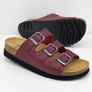 Klapki Scholl Rio Wedge damskie MF26835 bordowe, tęgość E-F-G