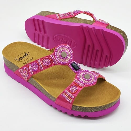 Scholl klapki na lato damskie New Bogota' różowe F26607-1026 fuchsia