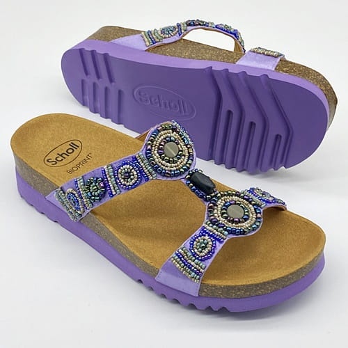 Klapki na lato damskie Scholl New Bogota' fioletowe F26607-1033 lilac