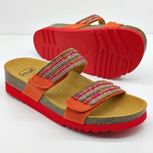Scholl klapki damskie Zafirah F26991 1209 (coral) tęgość F-G-H 