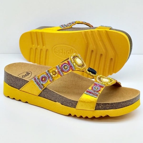 Scholl klapki New Bogota Wedge F26607-2007 (tangerine) tęgość G