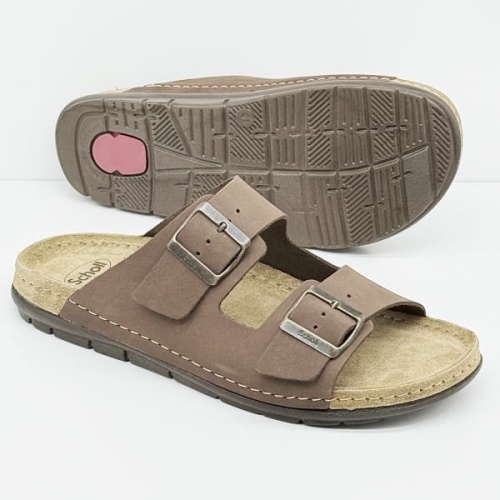 Klapki męskie Scholl Aberdeen F31290 1019 dk brown, tęgość H-J-K 