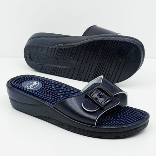 Fakirki Scholl klapki New Massage (granatowe) F200541040 (F-G-H)