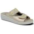 Klapki Scholla Antonia Elastic F00862 2329 light gold, Tęgość G-H