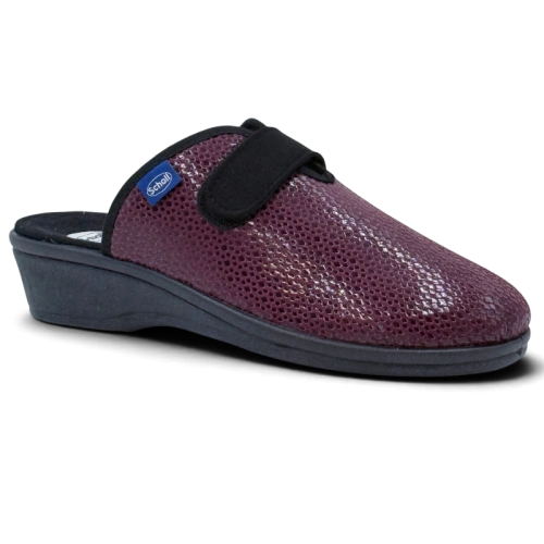 Scholl Elsa Strap F32533 1008 (bordo) klapki haluksowe, tęgość G 