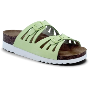 Scholl klapki Ystad MF29962 1046 pale green, tęgość E-F-G 