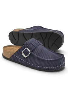 Klapki Scholl Bora Moccasin F01382 1040 navy blue, tęgość H 