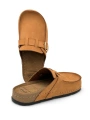 Damskie klapki Scholl Bora Moccasin F00749 1175 (cognac) tęgość H 
