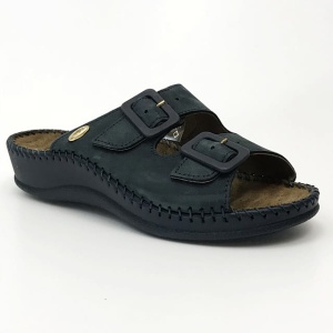 Klapki na bardzo wąskie stopy Scholl Weekend navy, tęgość E-F